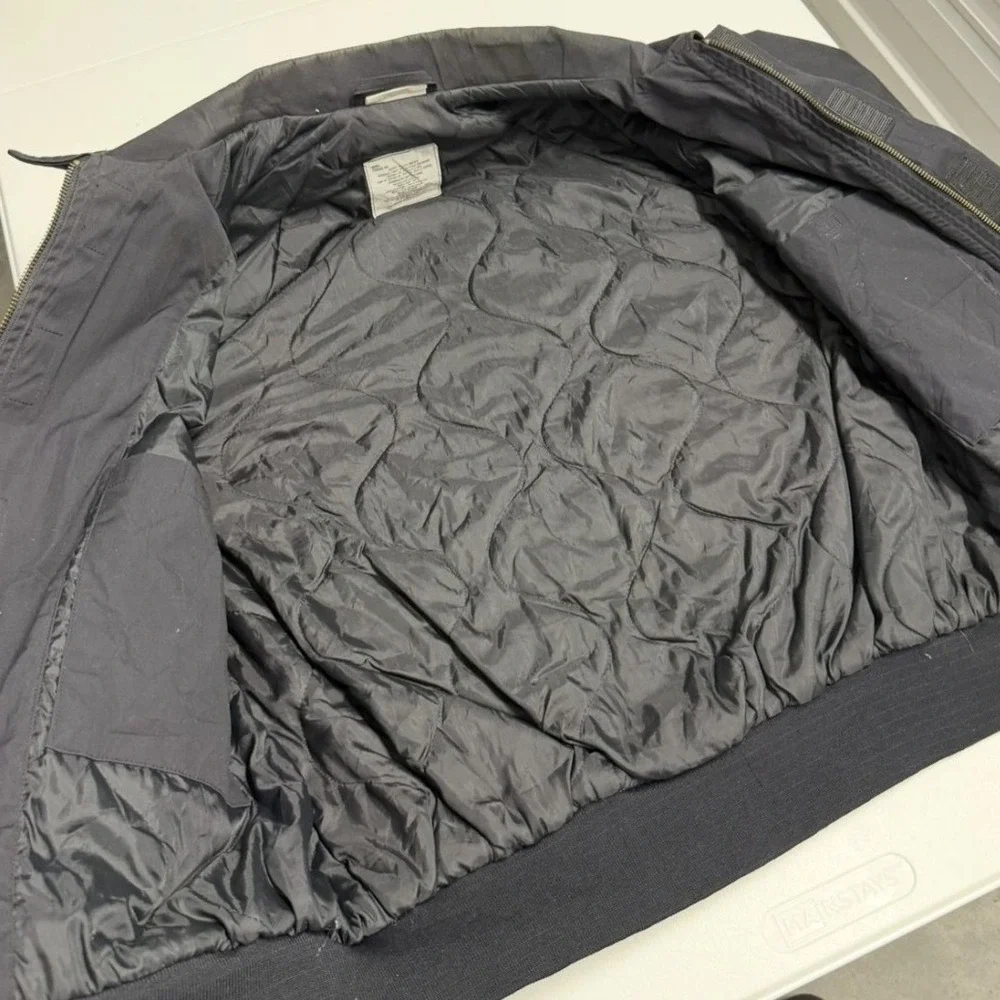 vintage US Navy Military Issue Utility Jacket Navy Blue Large SP0100-97-C-1034 - Picture 3 of 6